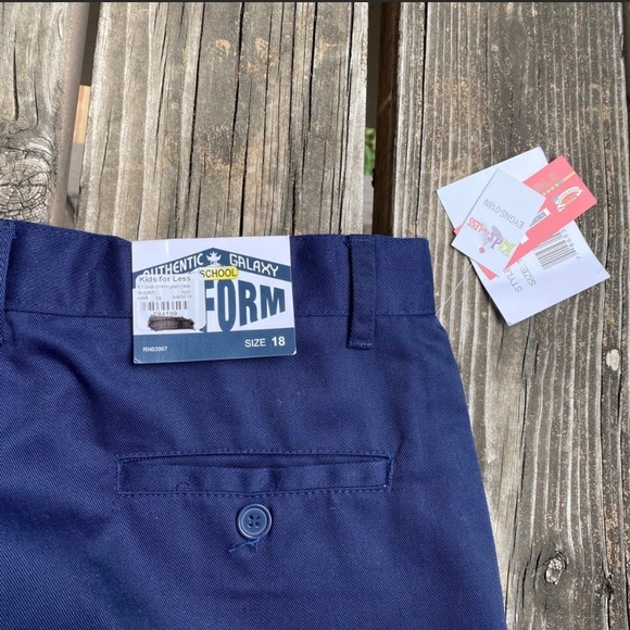 Unisex Navy School Uniform Shorts Sz 18 - Picture 5 of 8